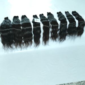 Barato 100% Color Natural negro rizado sedoso Paquete de onda profunda Remy extensiones de cabello humano indio para mujeres - Product Image 2