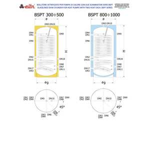 Chauffe-eau à pompe à chaleur Elbi BSPT 500 litres avec réservoir en verre et deux échangeurs fixes - Product Image 2