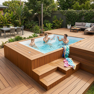 Piscina de Jardín en Oferta, Kit de Decoración, Sofá para Adultos, Piscina Elevada de Fibra de Vidrio Usada, Mini Piscina Elevada de Lujo para Jardín - Product Image 1