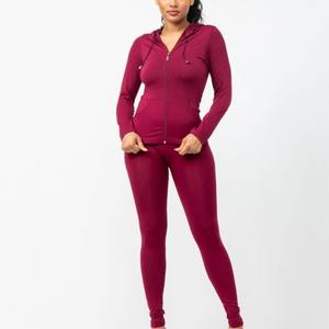 Custom Fashion High Street Zip up Cordón Nuevo diseño Chica Sudadera con capucha y pantalones ajustados para correr Conjunto de chándal con logotipo personalizado - Product Image 4