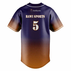 Jersey de béisbol con botones de fabricante de Pakistán Jersey de béisbol de color sólido Jersey de béisbol - Product Image 4