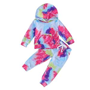 Conjunto de chándal personalizado Tie Dye para niños, nuevo diseño de sublimación, traje personalizado de 2 uds para niños - Product Image 4