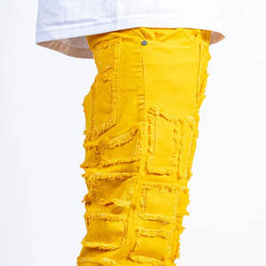 Venta caliente Pantalones apilados para hombres Fábrica de ropa casual de calidad premium hecha de tela de lona - Product Image 5