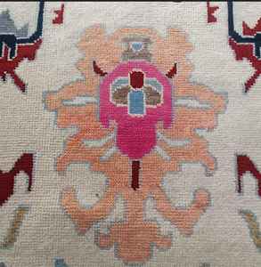 Alfombra anudada a mano de diseño moderno hecha a mano, hermoso color vibrante, patrón abstracto persa turco, tamaño personalizable disponible - Product Image 1