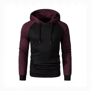 Sweat-shirt à capuche classique de couleur unie pour hommes, sweat à capuche durable avec poignets et ourlet côtelés pour un usage quotidien, été ODM Supply - Product Image 1