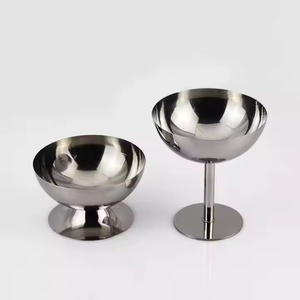 Modern Eco-Friendly Tabletop Bowl with Cone Stand Stainless Finish for Parties - Product Image 4
