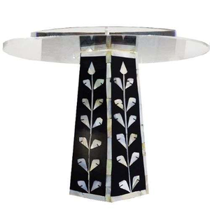 แท่นวางเค้กแบบอินเลย์ทำด้วยมือรูปทรงสี่เหลี่ยมสไตล์อินสตาแกรมทำจากไม้ทรงกลมดีไซน์ดอกไม้สำหรับแม่ไข่มุก - Product Image 3