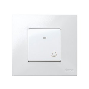 Pulsante bianco con incisione campanello 10 A 250V (Simon 27 27160-65) - Product Image 2
