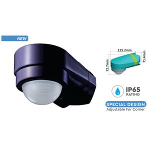 Sensore di movimento PIR montaggio a parete angolo interno esterno nero SKU-6612-illuminazione/centralina e Controller - Product Image 1