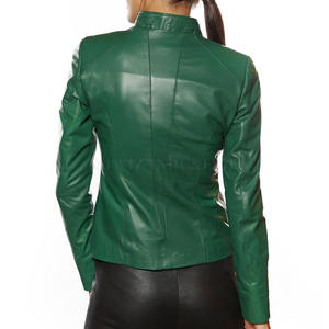 Servicio OEM venta al por mayor chaqueta de cuero de las mujeres 100% chaquetas de cuero genuino para las señoras hechas en Pakistán - Product Image 5