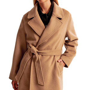 Gabardina Larga con Cinturón para Mujer |   100% Lana Vintage Ecológica Resistente al Viento |   Abrigo de Invierno para Venta al por Mayor - Product Image 4
