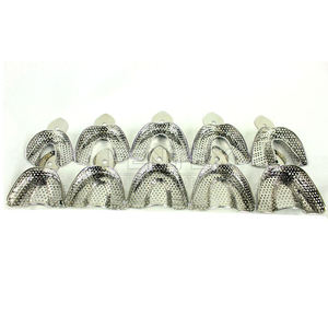 ชุดถาดพิมพ์ฟันสแตนเลส10ชิ้นอุปกรณ์ทำฟัน - Product Image 1