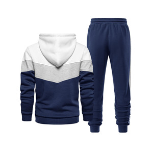 Ensemble de survêtement personnalisé avec logo imprimé, jogging unisexe, survêtement en molleton 100% coton, couleur unie, sweat-shirt à capuche pour homme, pantalon de survêtement, ensemble 2 pièces - Product Image 3