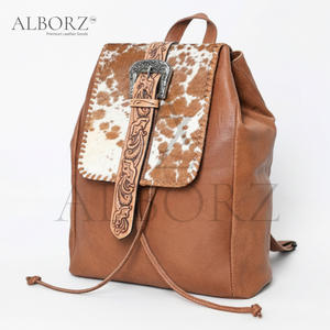 Sac à dos en cuir de vachette véritable, grande capacité, fait main, style bohème, populaire, tendance, de luxe, pour le voyage et les trajets quotidiens - Product Image 6