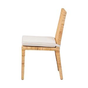 Chaise de salle à manger en rotin naturel avec coussin Sièges en osier faits à la main pour intérieurs modernes et rustiques - Product Image 3