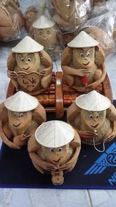 Cáscara de coco hecha a mano, animales tallados, mono de coco, artesanías hechas a mano de Vietnam 99GD, 100% - Product Image 6