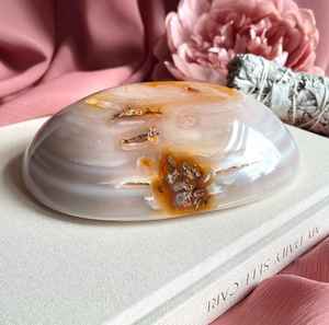 ชามพลอยควอตซ์ทำด้วยมือของตกแต่งบ้านที่แกะสลักด้วยมือของที่ระลึก - Product Image 4