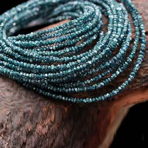 Cuentas Redondas de Diamante Azul Grado AAA Sin Cortar de 2-3 MM, Cuentas de Diamante Natural en Bruto para Joyería, Piedras Preciosas Sueltas Excelentes - Product Image 1