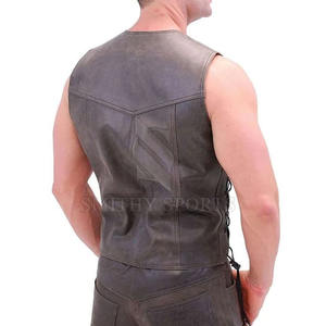 <b>Men's</b> Plus Size <b>Waistcoat</b> Breathable <b>Leather</b> Vest <b>for</b> Winter Outer Wear Low MOQ Made in Pakistan - Product Image 2