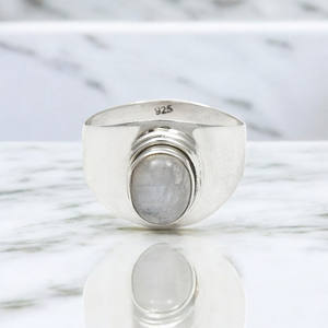 925พลอยมูนสโตนสีรุ้งที่สวยงามสำหรับสุภาพสตรีและบุรุษ - Product Image 1