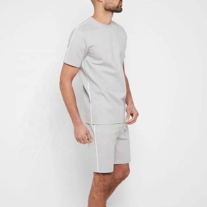 Factory Supplier solid cotton Plus Size Men's Shorts <b>Set</b> Summer comfortable breathable Short Sleeve Tops and Shorts T Shirt <b>Sets</b> - Product Image 2