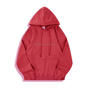 Sweat à capuche pour homme en coton pur de haute qualité 350 g/m², décontracté, ample, en coton français, avec logo personnalisé - Product Image 2