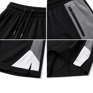 Pantalones Cortos Deportivos de Secado Rápido para Hombre, con Bloques de Color, Bolsillos, Cintura con Cordón Ajustable, Largo Medio - Product Image 6