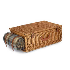 Deluxe 4-Person Ravenstor Fitted <b>Wicker</b> <b>Picnic</b> <b>Basket</b> Premium <b>Picnic</b> Mat for Outdoor Enthusiasts - Product Image 5