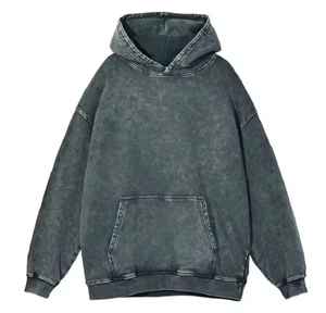 Sudadera con capucha Vintage para hombre y mujer, sudaderas desgastadas, jersey de lavado mineral desgastado, ropa de invierno, nueva Sudadera con capucha lavada mineral - Product Image 5