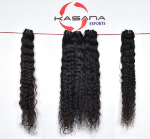 Cuticule brute alignée naturel ondulé brut vietnamien pas de perte pas d'enchevêtrements faisceaux trame noire Top vente trame cheveux cheveux humains - Product Image 6