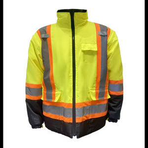 Hi Vis Safety Jacket Work Clothing Reflective <b>Coat</b> High Visibility Workwear for Construction Traffic Warehouse - Product Image 6