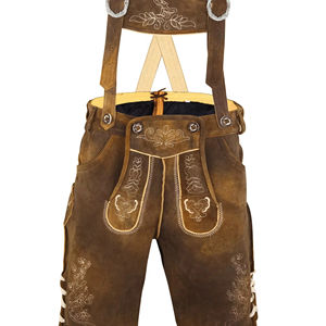 Lederhose ผู้ชายที่กำหนดเองเสื้อผ้าบาวาเรีย Trachten คุณภาพสูง Kurz lederhose หนังแท้พร้อม2025โลโก้ที่กำหนดเอง - Product Image 1