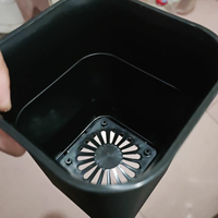 Production directe en usine Hot New Thick Octogone Square Pots de fleurs Mini Stone Lotus Black Pots for Floor for Table Gardon-Pavico