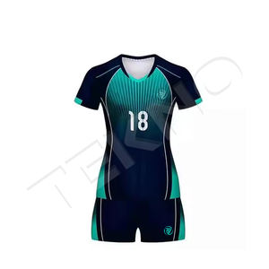 Ensembles d'uniformes de volley-ball personnalisés fabriqués en usine vêtements d'équipe uniformes de volley-ball de couleur personnalisée pour adultes par sublimation professionnelle - Product Image 1