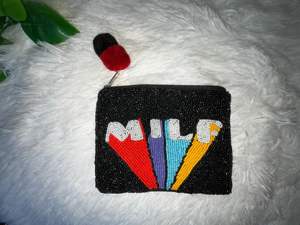 Beautiful Luxury Handcraft White & <b>Pink</b> Beaded <b>Bow</b> Coin Purse With Cuteness Overload And Exclusive Embroidery Work For Girl - Product Image 5