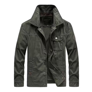 Chaqueta Casual de Invierno Más Vendida, Tejida en Tela de Lona, Cuello Camisero, Manga Regular, Color Sólido, Ecológica, Transpirable - Product Image 1