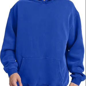 Sudaderas Casuales de Invierno para Hombre, Color Sólido, 100% Algodón, Felpa, Corte Regular, Transpirables, Ecológicas, de Secado Rápido, con Bolsillos, a la Moda - Product Image 1