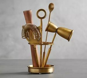 Most Popular Custom Logo Vintage Style Stainless Steel & Marble Bar Tools <b>Wine</b> <b>Stopper</b> Strainer Jigger Set - Product Image 6