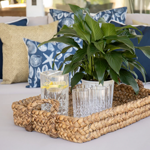 ถาดผักตบชวาสำหรับตกแต่งเครื่องครัวถาดเสิร์ฟน้ำงานฝีมือถาดผักตบชวาของตกแต่งบ้านขายส่งจากเวียดนาม - Product Image 4