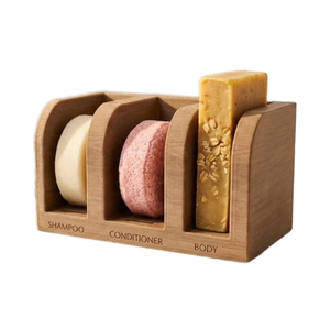 Jabonera de Madera Duradera de Lujo para Baño y Cocina con Drenaje de Agua, Accesorio Ecológico para el Hogar - Product Image 1