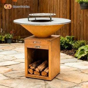 Parrilla de Leña Moderna de Acero Corten, Nueva Tendencia 2026, Resistente, para Cocinar al Aire Libre en Patio o Jardín - Product Image 3