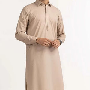 Salwar Kameez pour homme, personnalisable avec logo imprimé, léger, respirant, col haut, manches longues, style décontracté toutes saisons, très demandé - Product Image 1