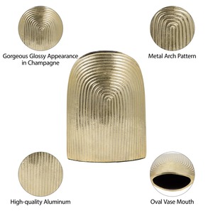 Jarrón Simple negro con detalles dorados, perfecto para dormitorio, escritorio de estudio, sala de estar, salón y regalo creativo o uso decorativo - Product Image 3