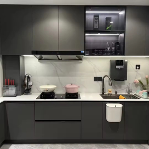 CBMmart Factory Price Complete Modern Designs <strong>PVC</strong>/ Lacquer <strong>Kitchen</strong> Island Furniture Cocina White Shaker Modular <strong>Kitchen</strong> Cabinet - Product Image 4