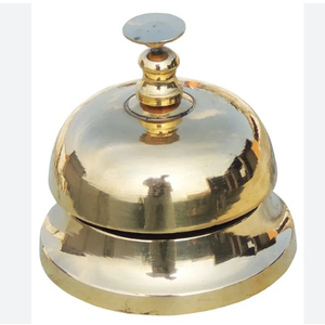 Campana de Mesa Comercial para el Hogar, Color Plateado, para Uso en Oficina, Diseño de Pez Chapado en Oro, Acero Inoxidable - Product Image 3