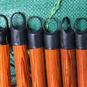 High Quality 120cm PVC Coated Wooden <b>Broom</b> Handle Cheap House Cleaning Mop Stick for Home Use - Product Image 1