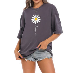 Camiseta Deportiva Informal de Color Sólido con Etiqueta Privada Personalizada, Talla Grande, Cuello Redondo, Manga Corta, 100% Algodón, Secado Rápido, Transpirable, para Mujer - Product Image 4