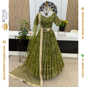 คอลเลคชั่นแต่งงานใหม่คอลเลกชัน lehenga choli ราคาขายส่งโดยรอยัลส่งออกซูริท - Product Image 4