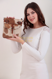 New Trọng lượng nhẹ da bò da túi xách với nút đóng cửa chính hãng tóc lông Túi mua sắm giản dị mới bán <span class=keywords><strong>Fancy</strong></span> Túi Messenger - Product Image 3