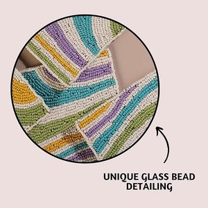 Dessous de verre de table perlé de broderie de couture pour tapis de décoration de table et de cuisine Produit de qualité supérieure à très bas prix - Product Image 5